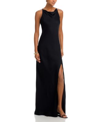 Ennis Satin Cowl Neck Dress