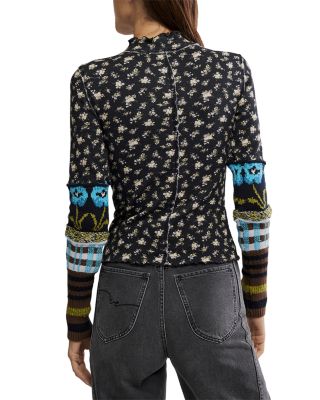 Bold Bowery Sweater Cuff Thermal Top