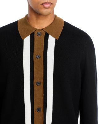 Color Blocked Button Sweater