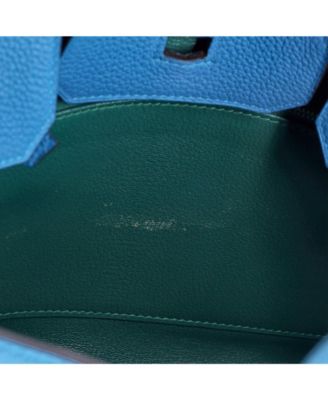 Birkin 30 Handbag Verso Togo with Palladium Hardware