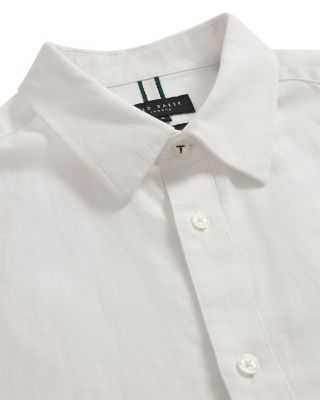 Long Sleeve Regular Fit Linen Blend Shirt