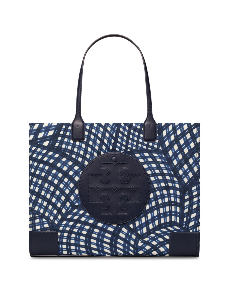 Tory Burch Ella Printed Tote in Navy