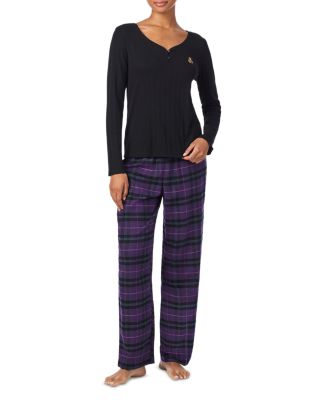 Long Sleeve V Neck Pajama Set