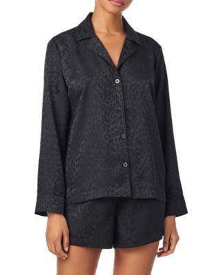 Long Sleeve Notch Collar Boxer Pajama Set