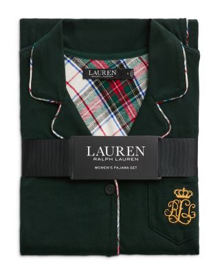 Long Sleeve Notch Collar Long Pants Pajama Set