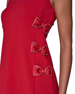 Contrast Bows Sheath Dress