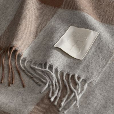 Alpaca Plaid Throw Blanket, 50 x 70