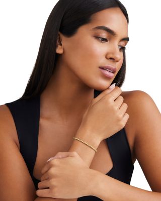 18K Yellow Gold Caviar Gold Beaded Cuff Bracelet