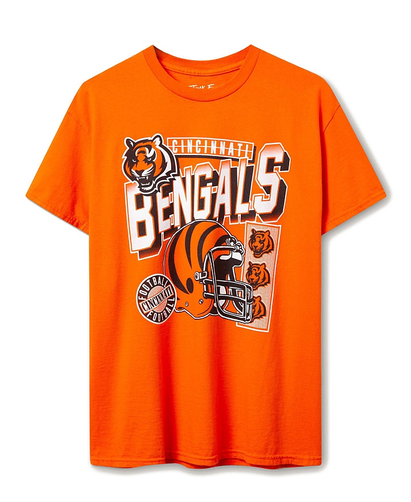Junk Food Clothing Unisex Nfl Cincinnati Bengals Checkdown Flea Market Tee In Orange
