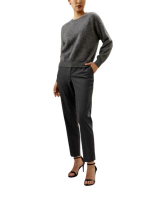  Relaxed Drop-Shoulder Cashmere Sweater