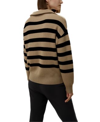 Collared Quarter-Zip Wool Sweater