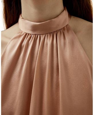 Graceful Breeze Silk Halter Top