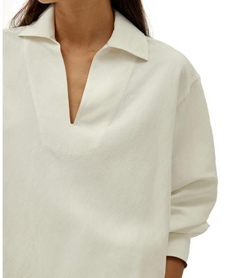 Oversized Silk-Linen Blend Shirt