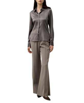 Elegant Silhouette Silk Shirt