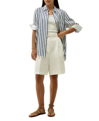 Oversized Palma Stripe Silk Shirt