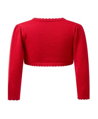 Girls' Sparkle Scalloped Bolero Sweater - Little Kid, Big Kid