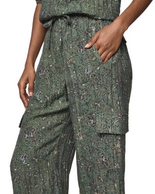Versailles Floral Pleated Cargo Pants