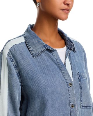 Contrast Taping Chambray Shirt