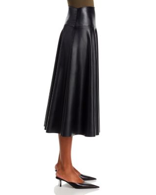 Faux Leather Midi Skirt