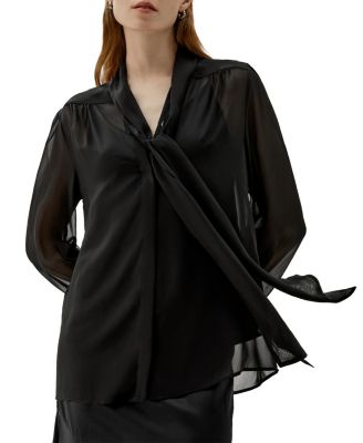 Bow Tie Silk Jasmine Blouse