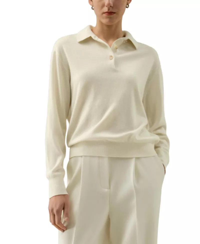 Lilysilk Baby Cashmere Polo Shirt