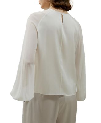 Silk Blouse with Raglan Sleeves