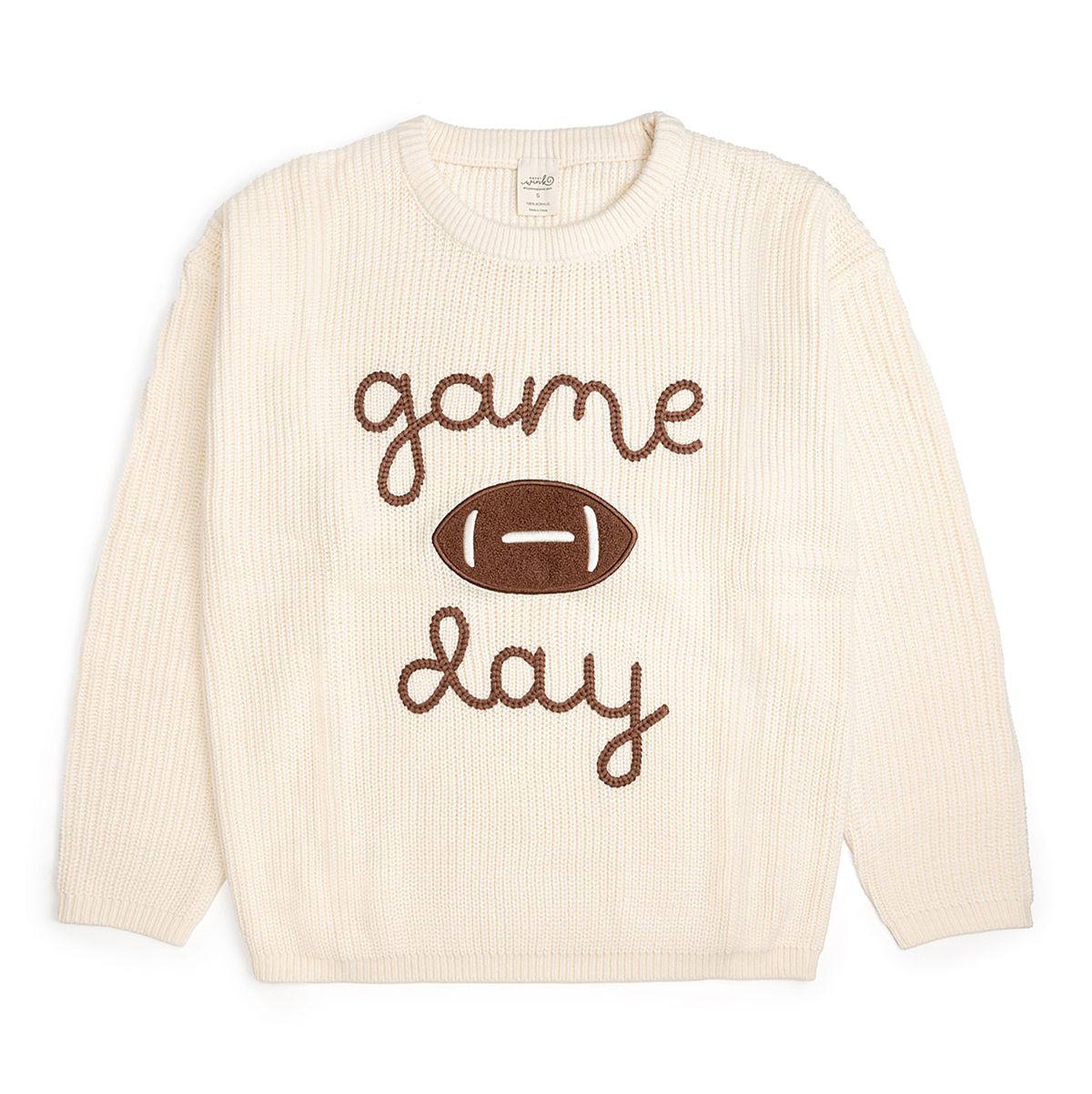 Sweet Wink Girls' Game Day Knit Sweater - Big Kid