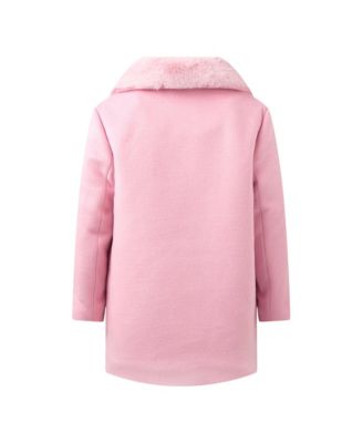 Girls' Faux Fur Collar Coat - Little Kid, Big Kid