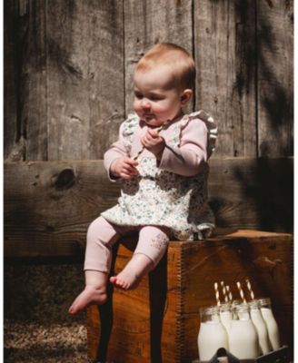 Girls' Organic Cotton Bi-Material Tunic and Leggings Set - Baby