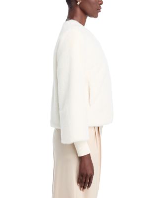 Faux Fur Knit Cuff Jacket