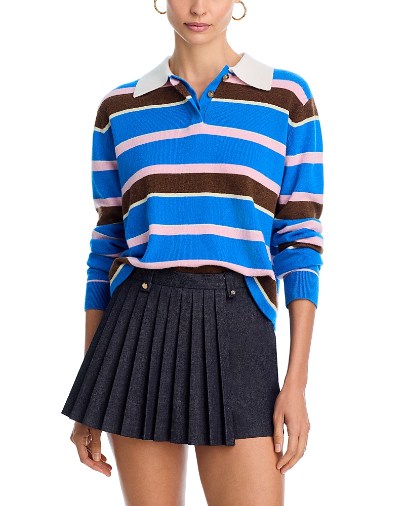 Guest In Residence Cashmere Striped Rugby Sweater In Blue