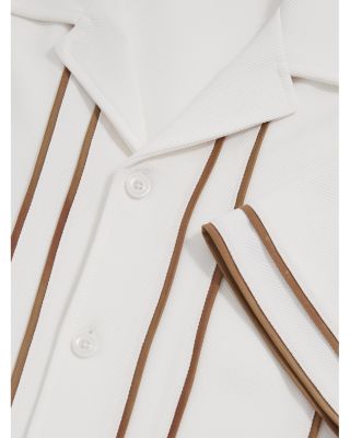 Sander Short Sleeve Cuban Stripe Shirt