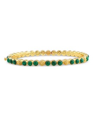 Malachite Berry Gem Petite Hinged Bangle Bracelet