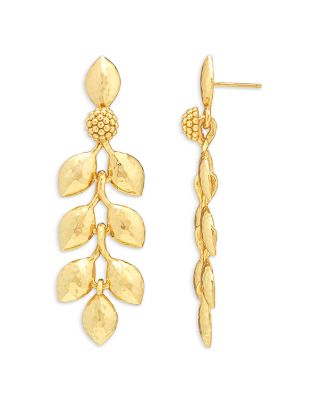 Golden Laurel Dangle Earrings