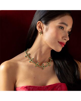 Monique Malachite Convertible Double Drop Earrings