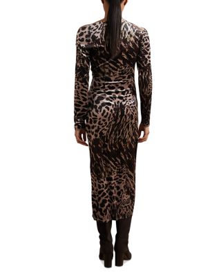 Briana Printed Velvet Dress