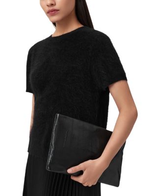 Bettina Eel Embossed Leather Clutch