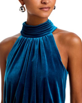 Mock Neck Blouson Gown