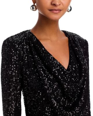 Long Sleeve Sequin Jumpsuit 
