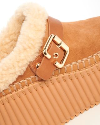 Women's Nama Shearling Lined Wedge Mules
