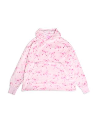 Girls' Bow Print Pullover Hoodie