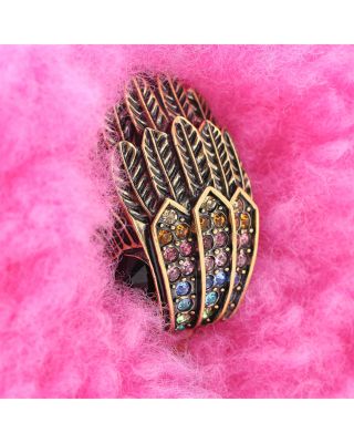 Kensington Micro Pink Fluffy Fabric & Leather Shoulder Bag