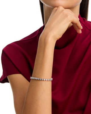 Diamond Bezel Tennis Bracelet in 14K White Gold, 4.0 tcw