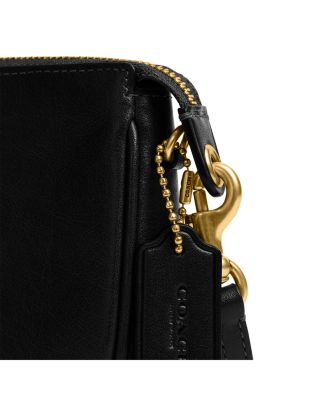 Plaza Mini Black Leather Shoulder Bag