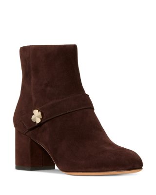 Women's Spade Flower Suede Ankle Booties