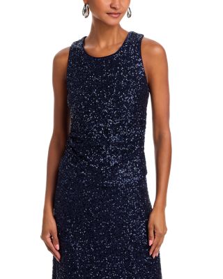 Sequin Ruched Tank - Exclusive