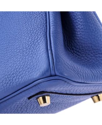Birkin 25 Handbag Blue Togo with Gold Hardware