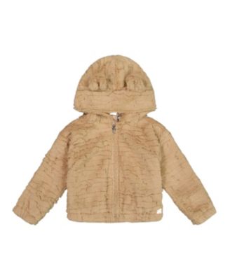 Girls' Faux Fur Hooded Jacket - Little Kid, Big Kid