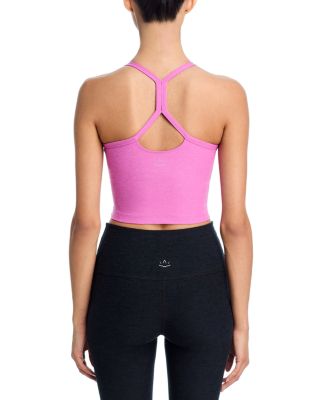 Spacedye Slim Racerback Cropped Tank in Sunset Violet Heather