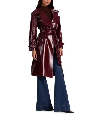 Nevada Faux Leather Trench Coat